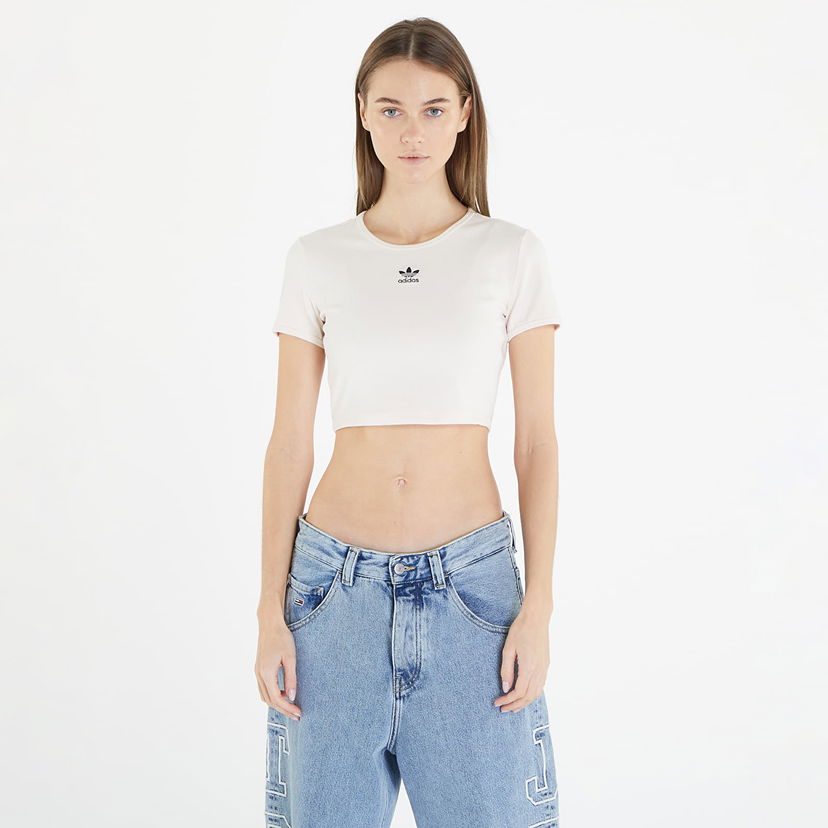 Crop top adidas Originals Essentials Rib Tee Tirkiz | IJ7804