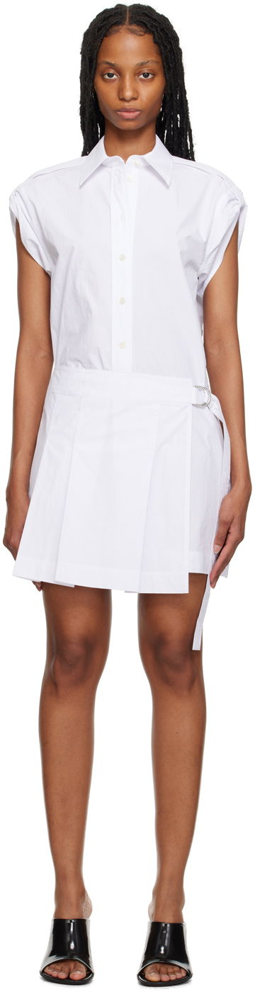 Haljina Helmut Lang Helmut Lang Pleated Minidress Bijela | N02HW601