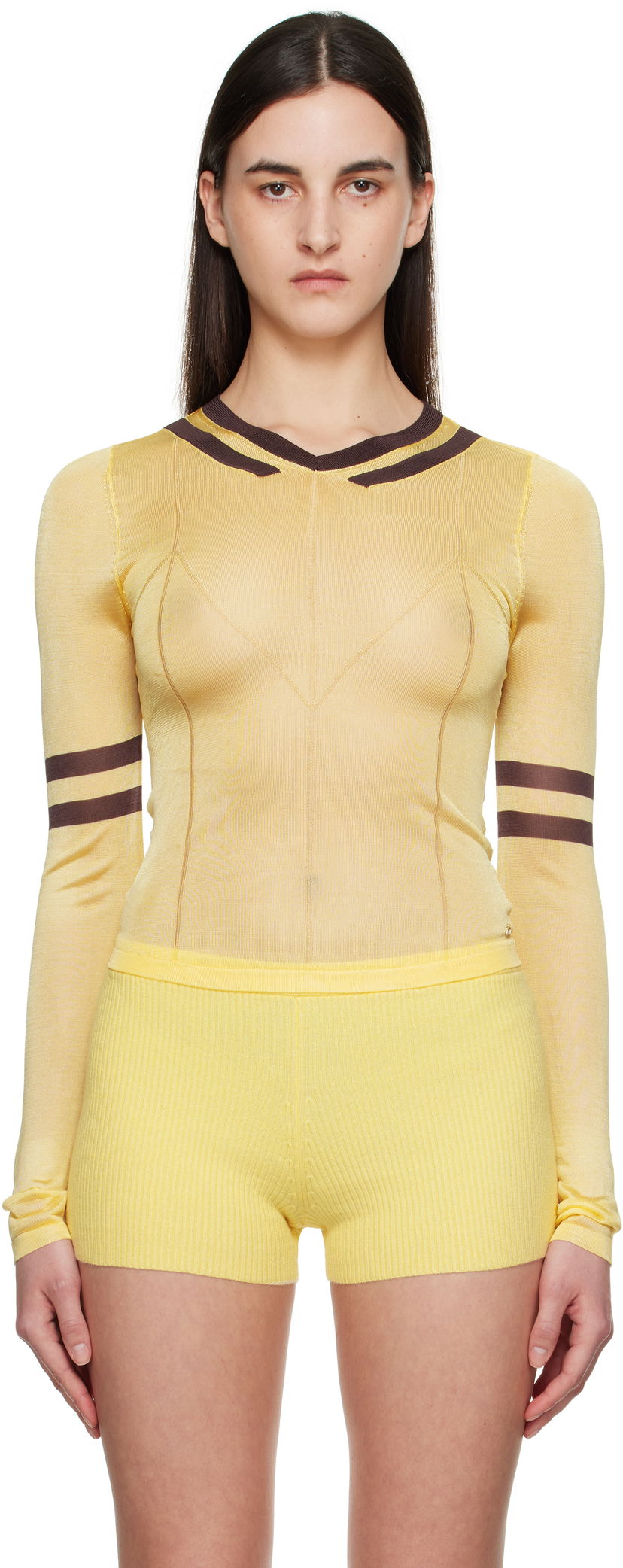 Majica kratkih rukava Miaou Miaou Monica Long Sleeve Top Žuta | 7158SRKBUT