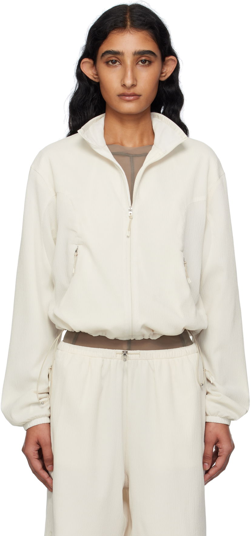 Jakna On Running Zendaya Edition Cropped Track Jacket Bijela | 1WF31103504