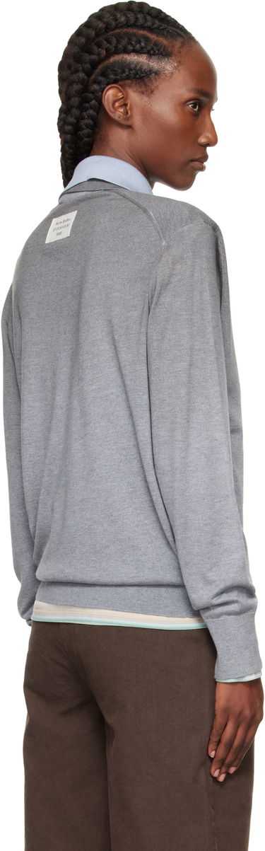 Polo majica Acne Studios Acne Studios Layered Silk Polo Siva | A60591-, 2