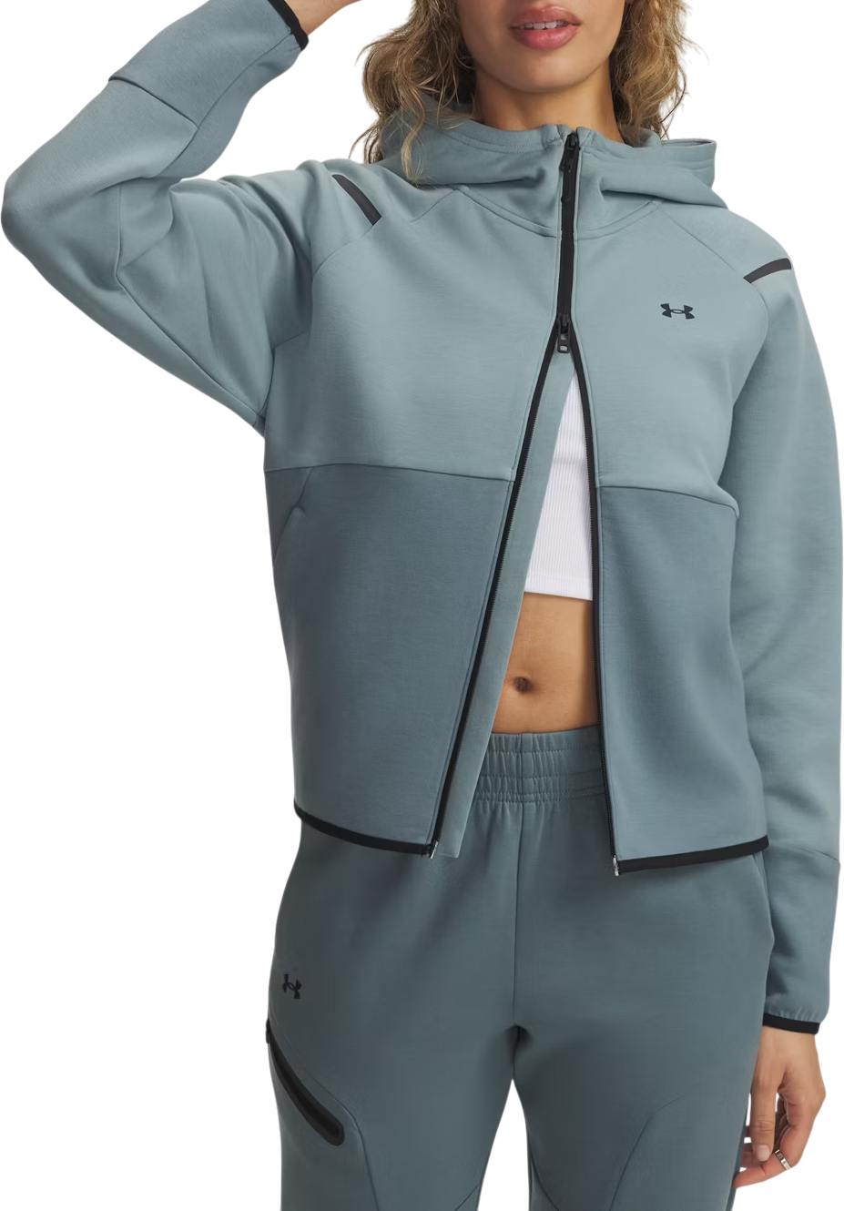 Jakna Under Armour Unstoppable Fleece Full-Zip Hooded Jacket Tirkiz | 1379842-323, 0