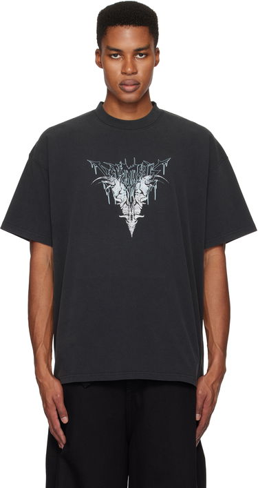 Majica kratkih rukava VETEMENTS Vetements Bone 'V' Graphic Regular T-Shirt Crna | UA66TR670B, 0