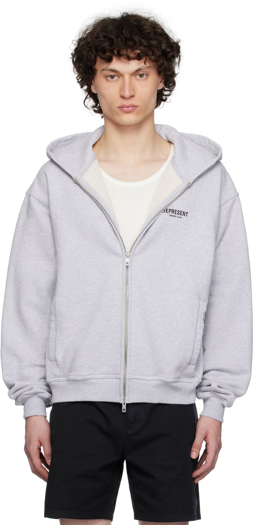Dukserice Represent Clo Represent 'Owners Club' Zip Hoodie Siva | OCM41122