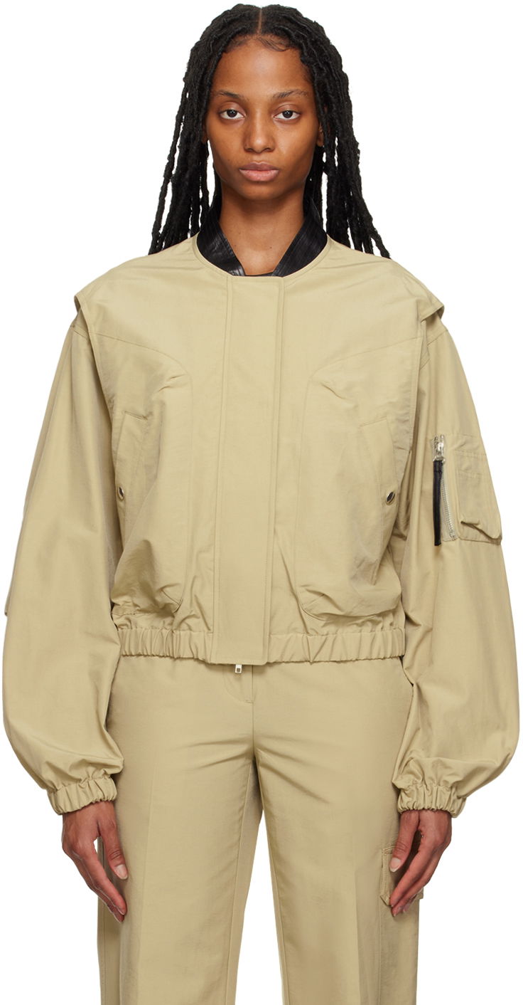 Bomber jakna Helmut Lang Helmut Lang Oversized Bomber Jacket Bež | N02HW402