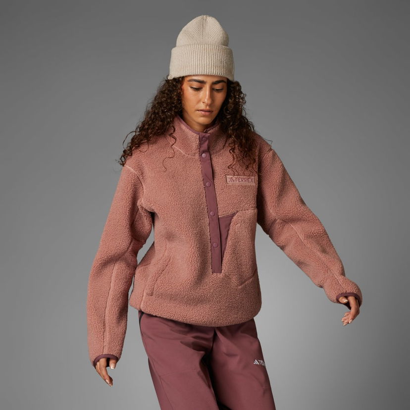 Džemper adidas Performance Terrex Xploric High Pile Fleece Pullover Ružičasta | JF9065