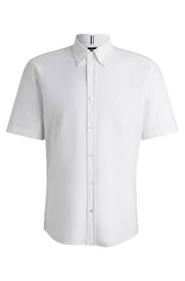 Košulja BOSS Regular-Fit Oxford Cotton Button-Down Shirt Bijela | 50539291
