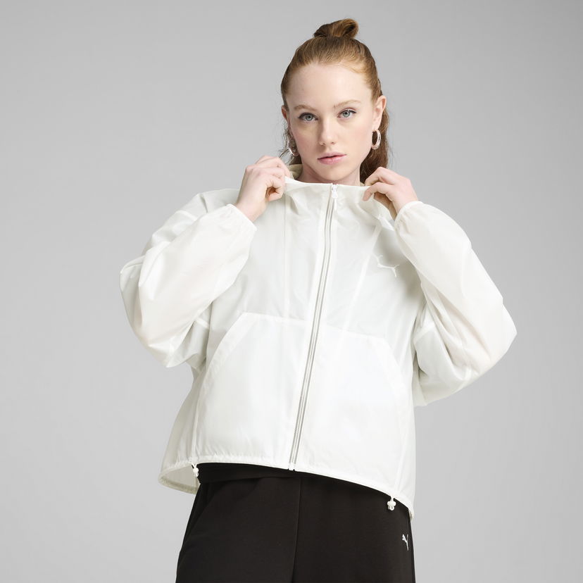 Vjetrovka Puma WARDROBE ESS Women's Cropped Windbreaker Jacket Bijela | 629917_02