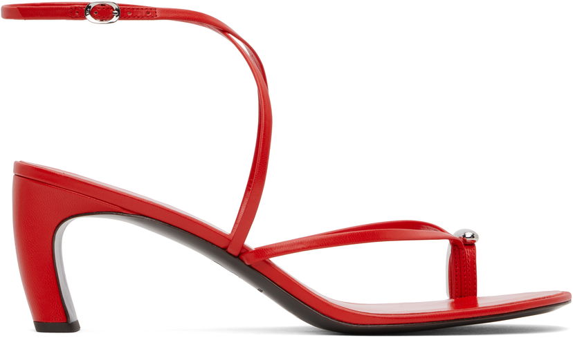 Njega cipela Tory Burch Tory Burch Pierced Strappy Heeled Sandals Crvena | 168239-600