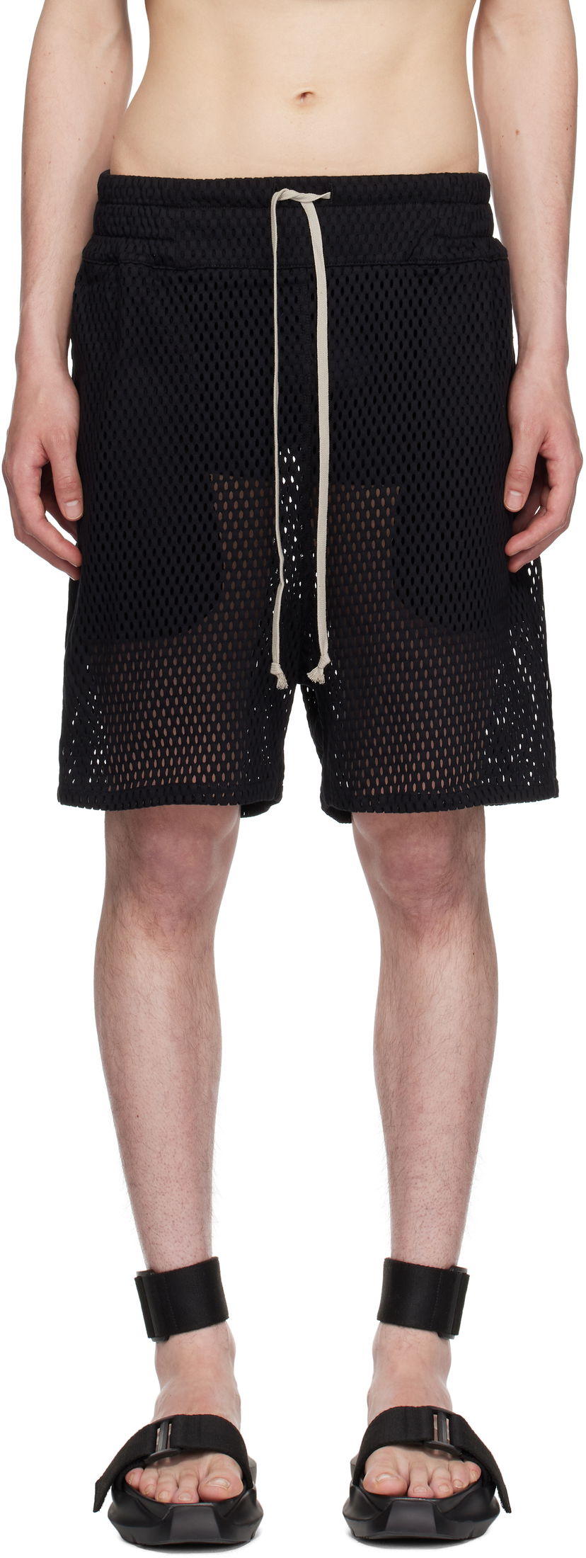 Kratke hlače Rick Owens Rick Owens Champion Edition Mesh Shorts Crna | CM01E1682 CHONET MESH