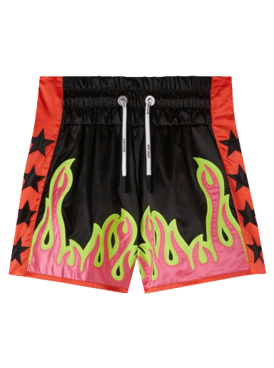 Kratke hlače Palm Angels Burning Fighter Short Crna | PMCB028F22FAB0011032