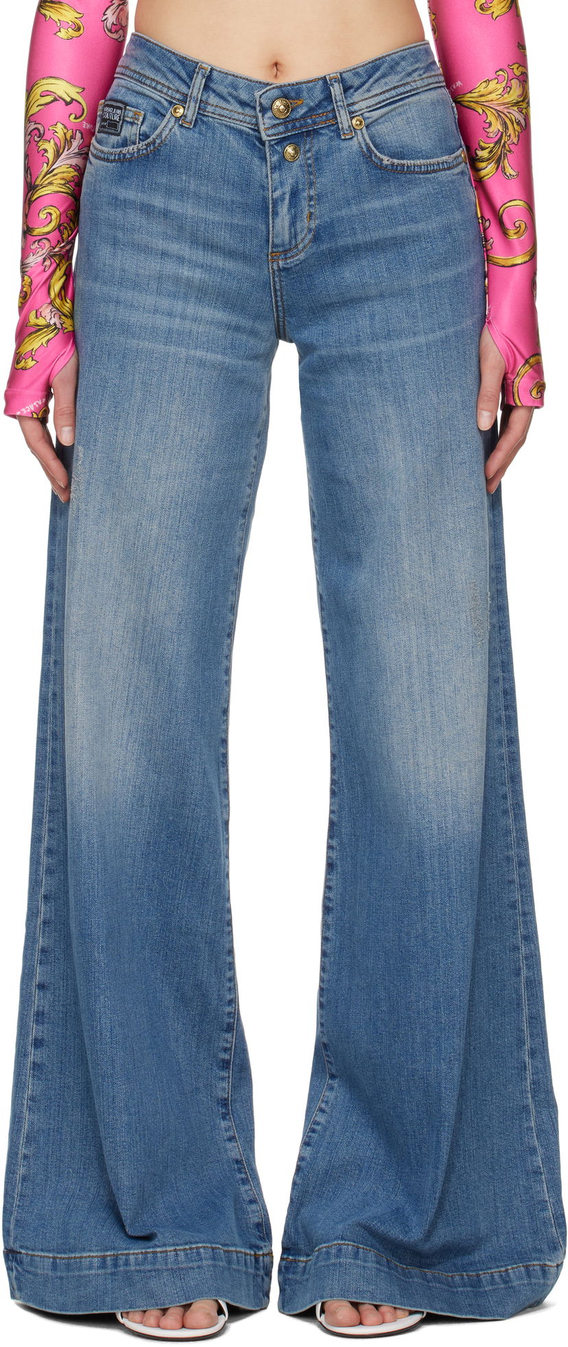 Jeans Versace Versace Jeans Couture Flared Jeans Plava | E78HAB561_ECDWA8