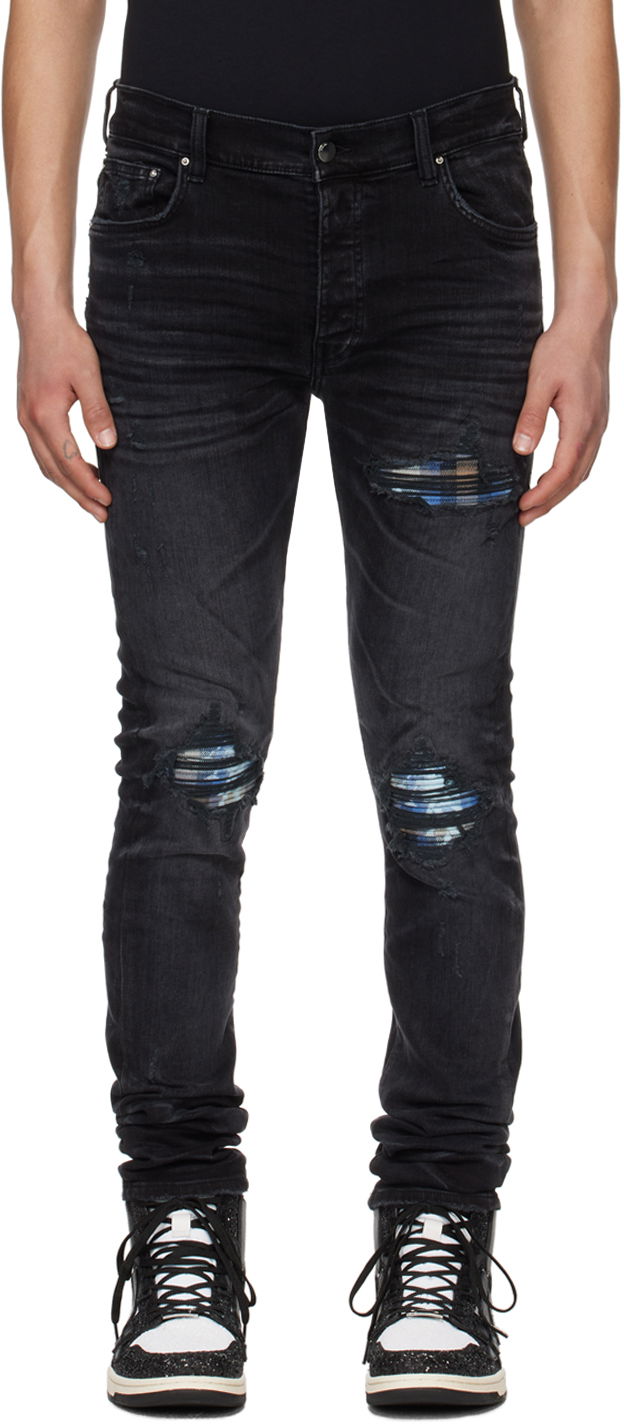 Jeans AMIRI Distressed Jeans Crna | PS24MDS004