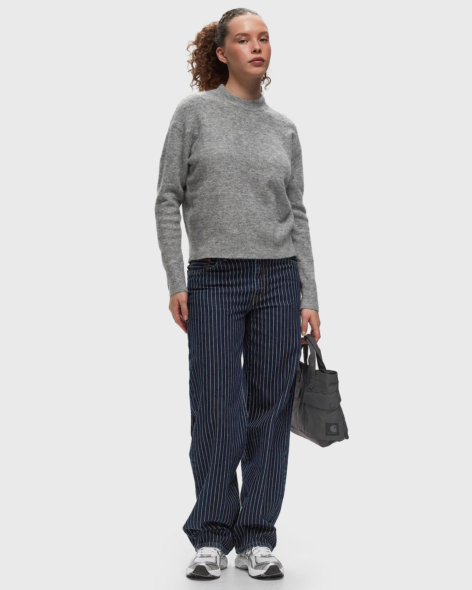 Džemper Samsoe Samsoe Samsøe & Samsøe ANOUR O-N Pullover, Size L Siva | F18422025-GREY-MEL, 1