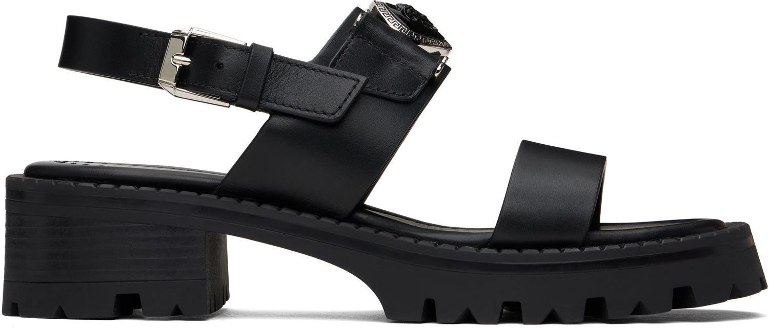 Tenisice i cipele Versace Medusa Buckle Platform Block-Heel Sandals 80 mm Crna | 1015472_1A04174_1B00P, 0