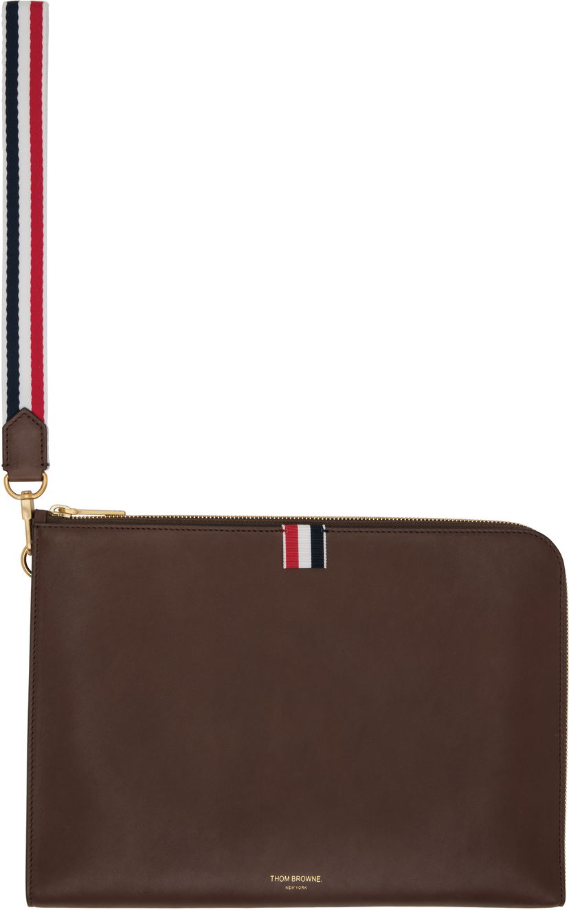 Novčanik Thom Browne Thom Browne Soft Calfskin Medium Gusset Document Holder Smeđa | MAC083A-L0117