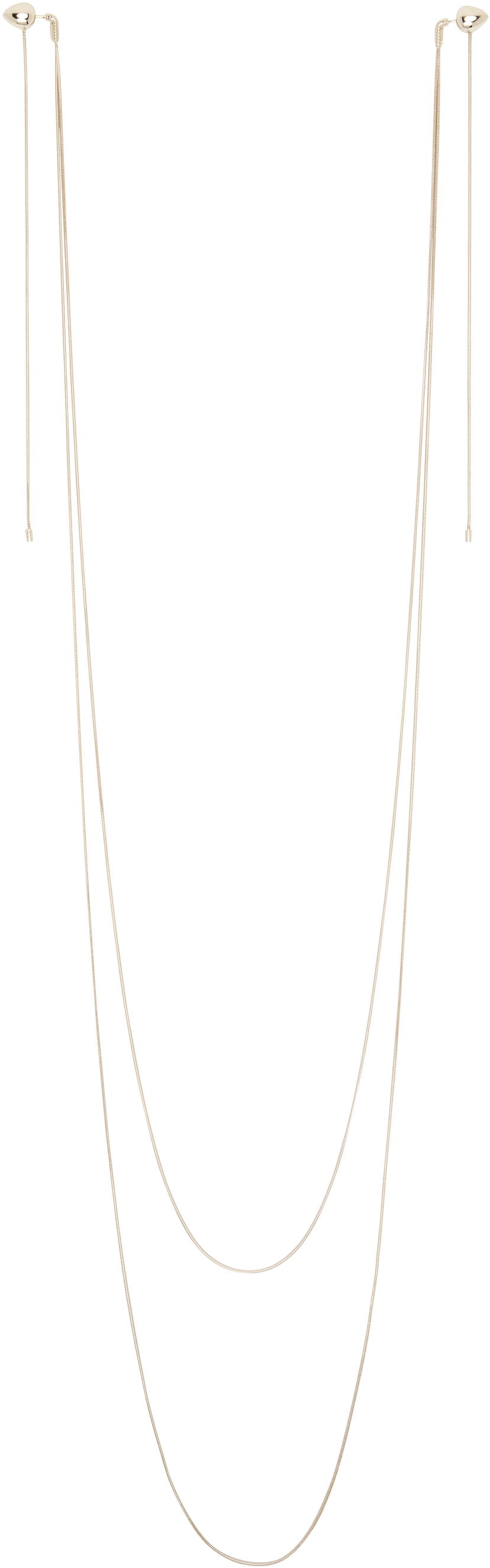 Ogrlica Alaïa ALAÏA Double Strand Earrings Metalik | AA2B144LA006