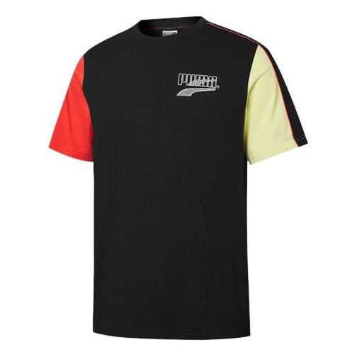 Majica kratkih rukava Puma Colorblock Logo Short Sleeve T-Shirt Crna | 532705-01, 0