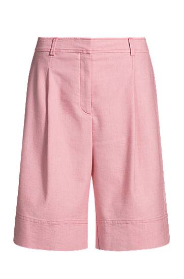 Kratke hlače BOSS Pleated Shorts Ružičasta | 50546217