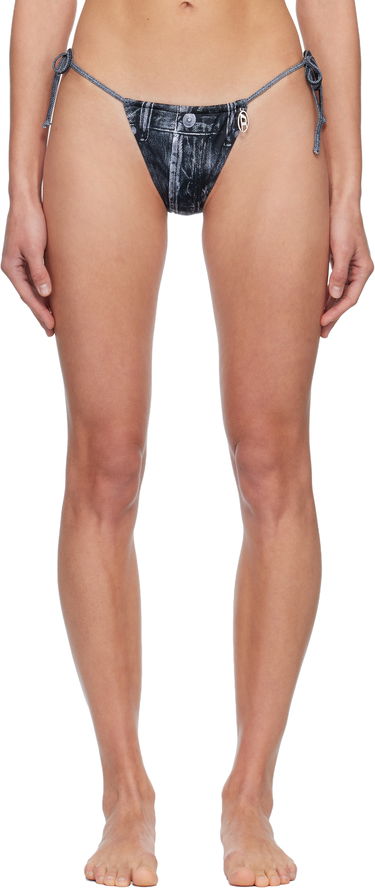 Kupaći kostimi Diesel Jodie-Dnm Denim Print Bikini Bottom Crna | A19158 0BNCW, 0