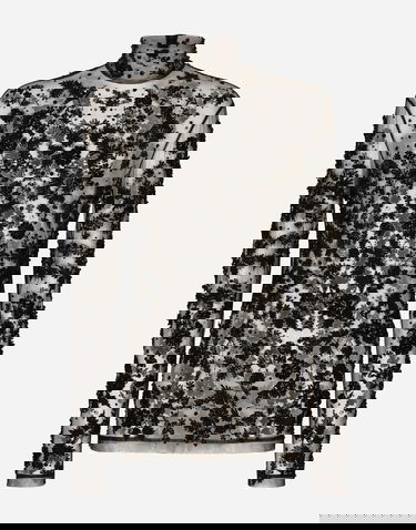 Majica kratkih rukava Dolce & Gabbana Sequined Tulle T-shirt Crna | G8RD9ZG7KG4N0000, 0