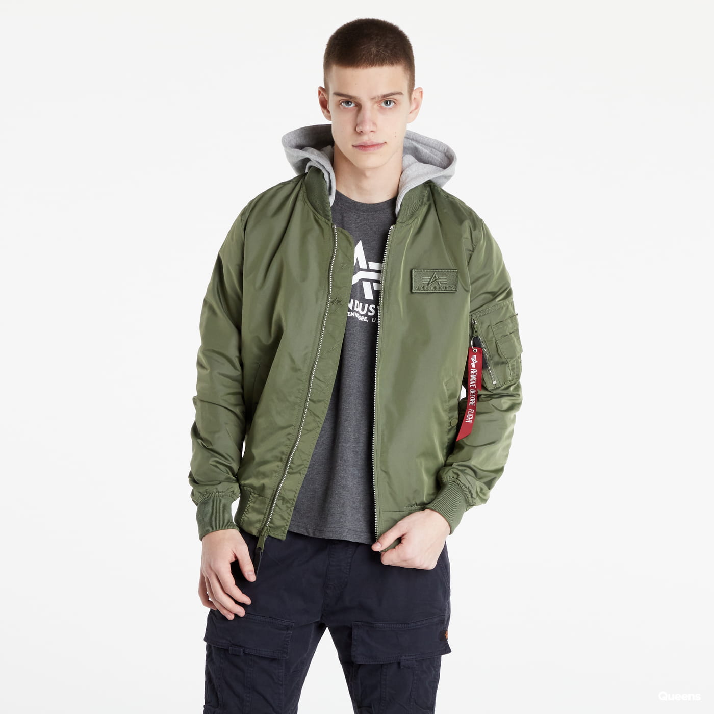 Bomber jakna Alpha Industries Bomber MA-1 TT Hood BP Zelena | 106103 01, 0