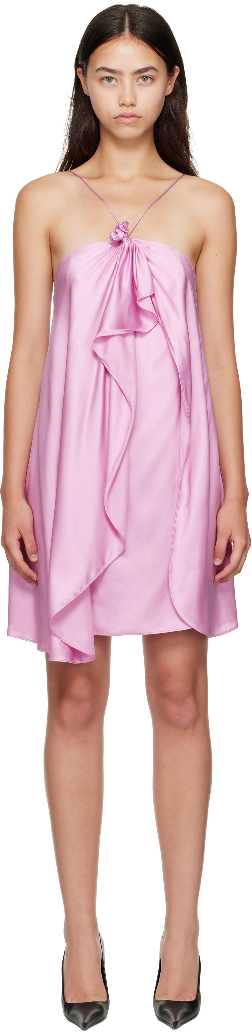 Haljina Acne Studios Draped Halter Minidress Ružičasta | A20831-