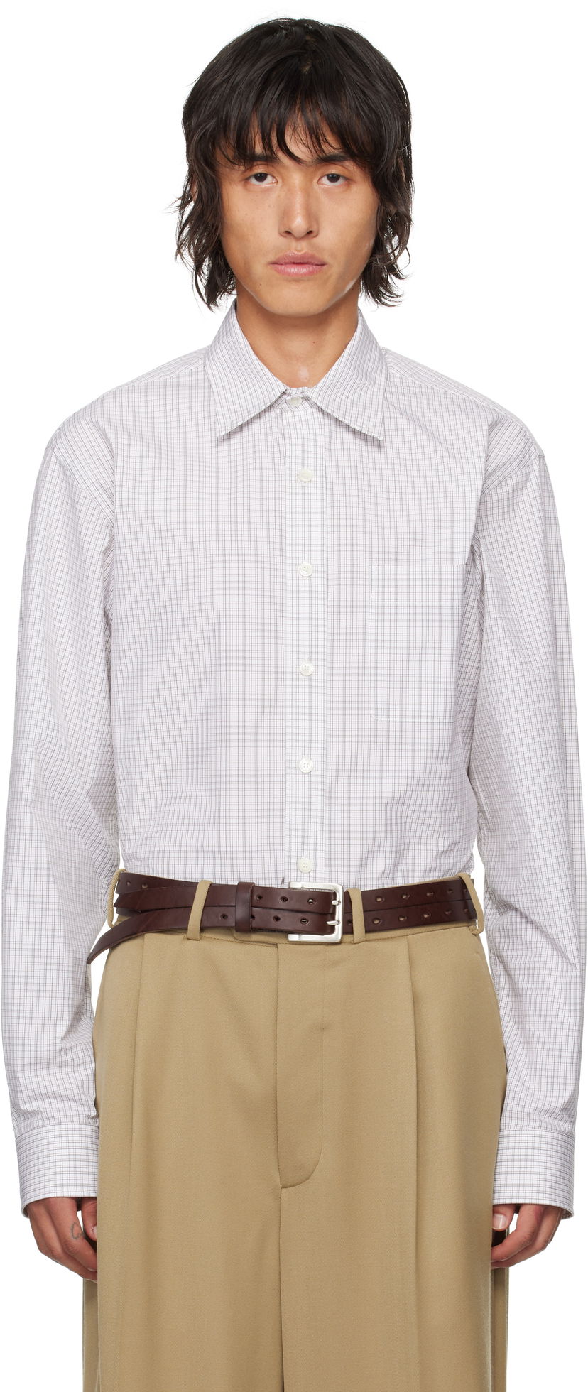 Košulja HED MAYNER Shirt Long Sleeve Check Bijela | HMMZ60009A-HZ128