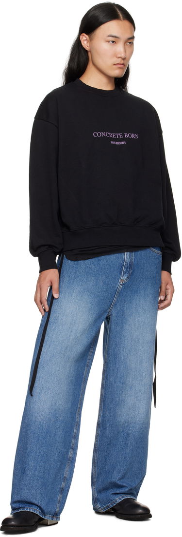 Dukserice Han Kjøbenhavn Han Kjobenhavn Logo Oversized Crewneck Sweatshirt Crna | M-134724, 3