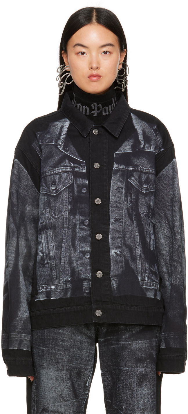 Jakna Jean Paul Gaultier Jean Paul Gaultier Trompe L'œil Denim Jacket Crna | 23/15-U-VE026ILP-D009-00, 0
