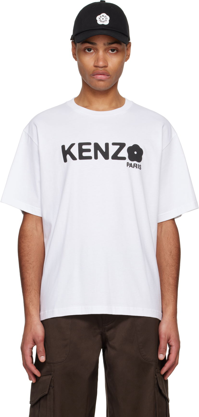 Majica kratkih rukava KENZO Oversize T-Shirt With Graphic Print Bijela | FF55TS4914SG
