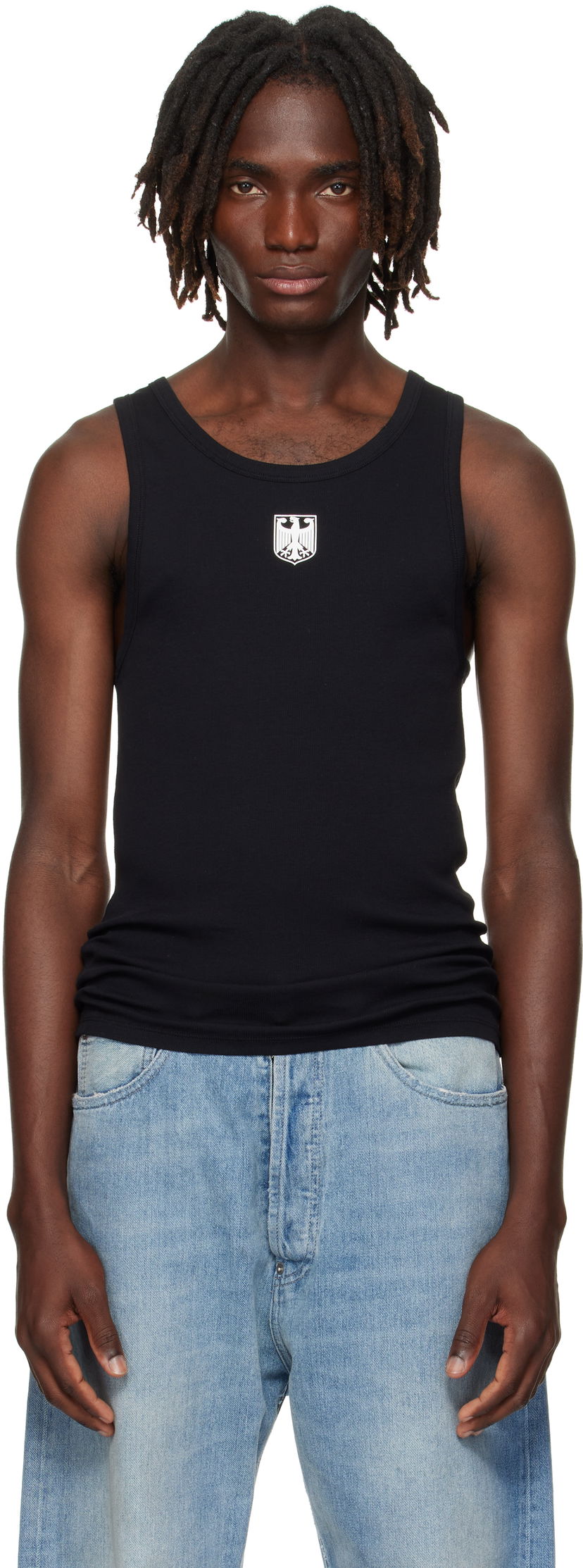 Majica bez rukava VETEMENTS VETEMENTS Eagle Graphic Tank Top Crna | MH76TT320B