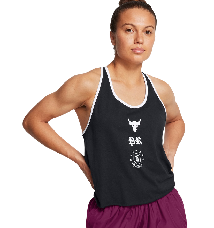 Majica bez rukava Under Armour Project Rock Badge Of Honor Tank Top Crna | 1386439-001