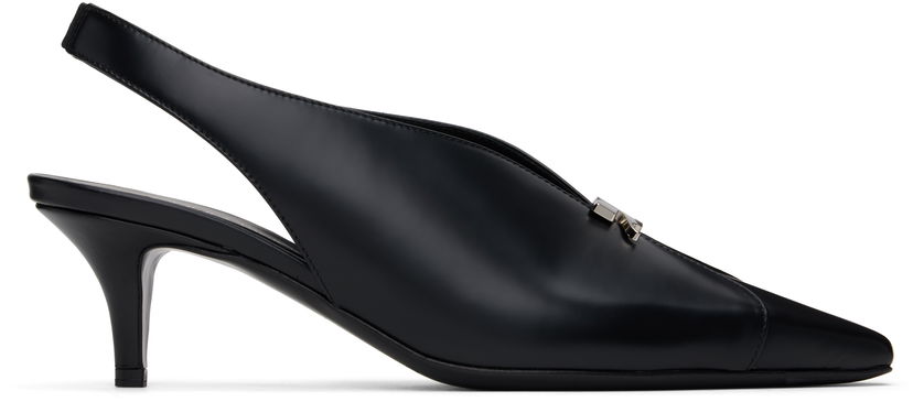 Tenisice i cipele Courrèges Slingback Leather Heels Crna | 324SPP015CV0033
