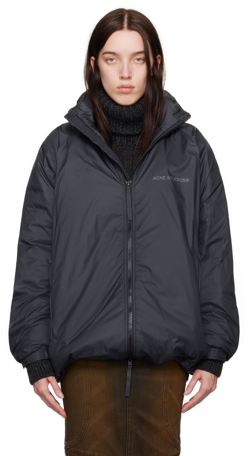 Pernata jakna Acne Studios Reflective Logo Down Jacket Crna | B90788-