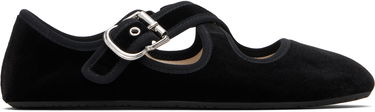 Tenisice i cipele Alaïa ALAÏA Criss Cross Velvet Ballerina Flats Crna | AA3A046TK059, 0