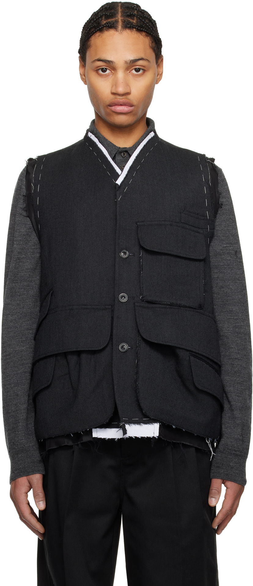 Prsluk Maison Margiela Maison Margiela Wool Vest Crna | S50FB0109 S44578