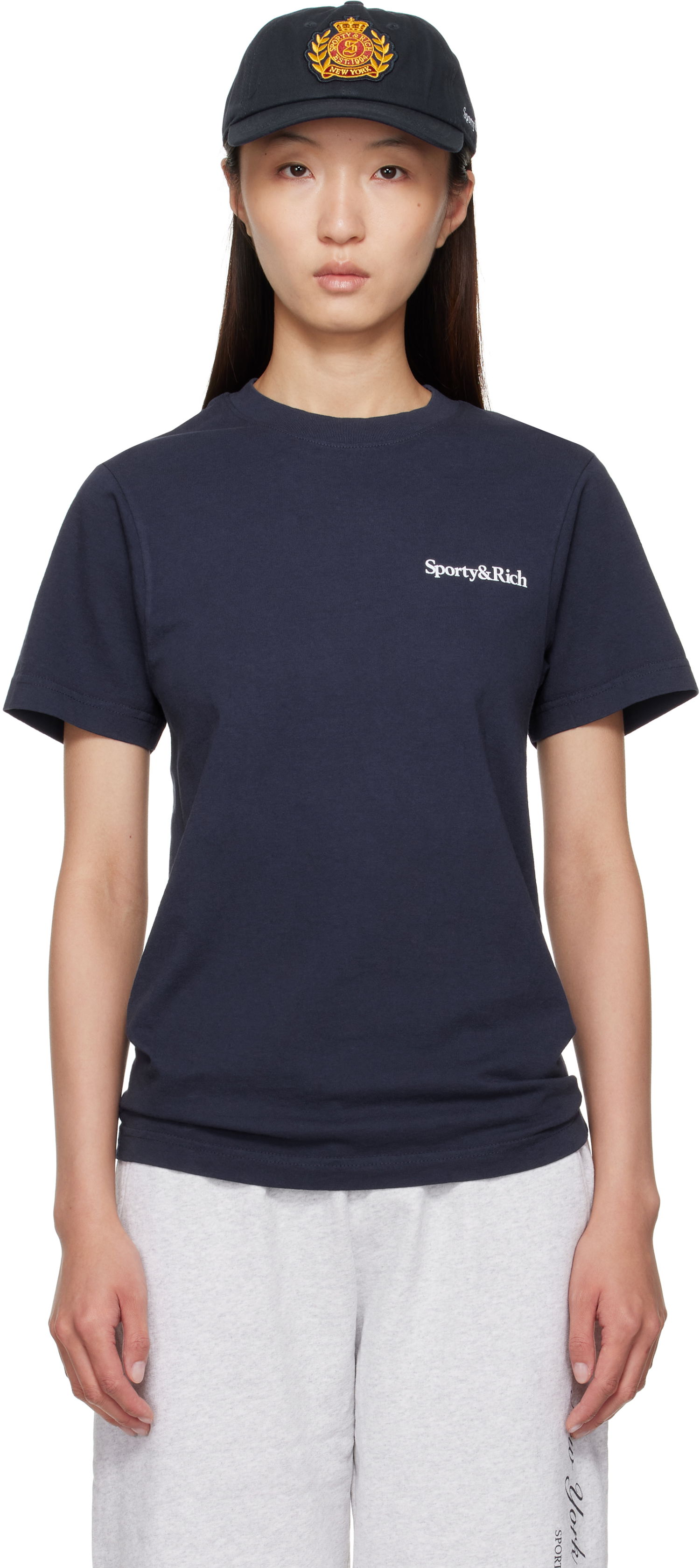 Majica kratkih rukava Sporty & Rich Sporty & Rich 'Health is Wealth' Tee Tamnoplava | TO043602006BL106, 0