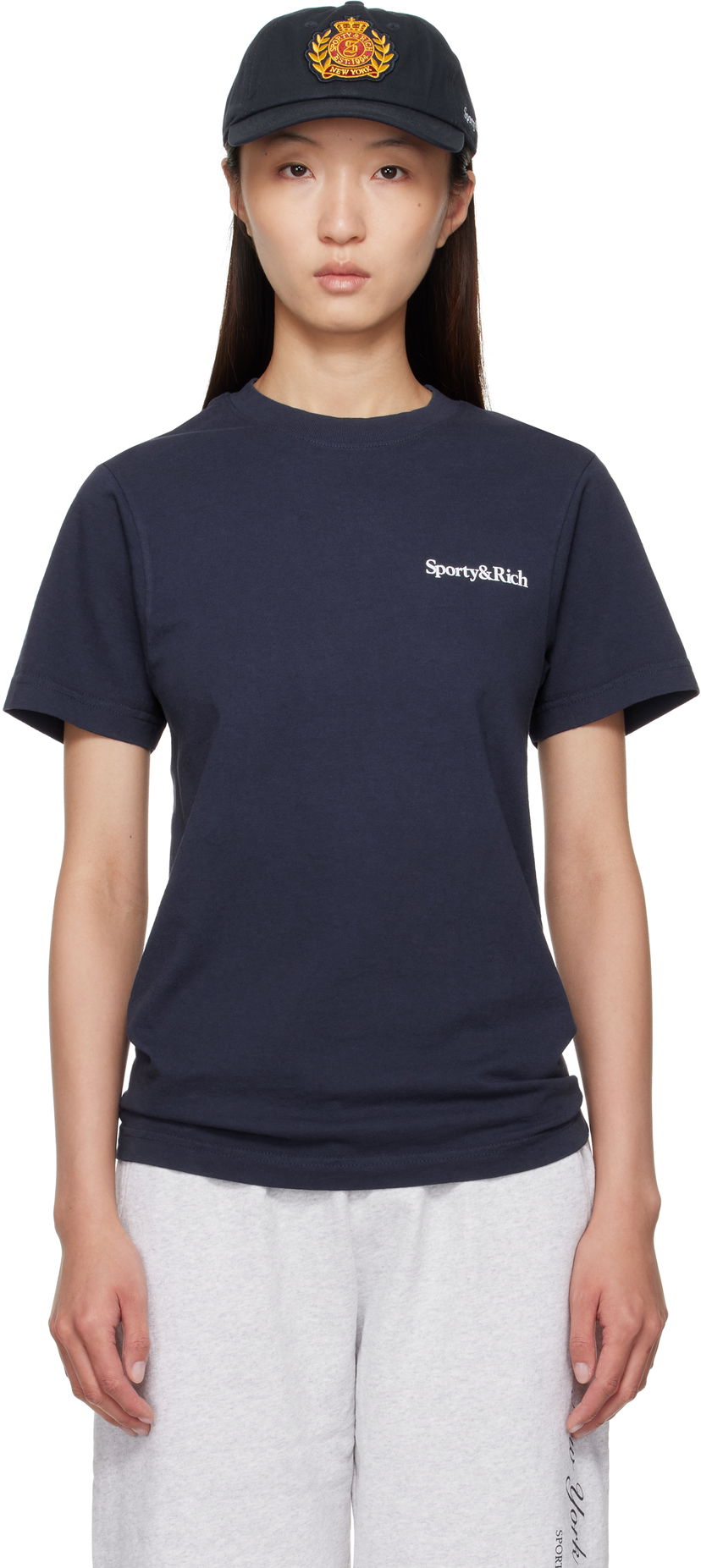 Majica kratkih rukava Sporty & Rich Sporty & Rich 'Health is Wealth' Tee Tamnoplava | TO043602006BL106