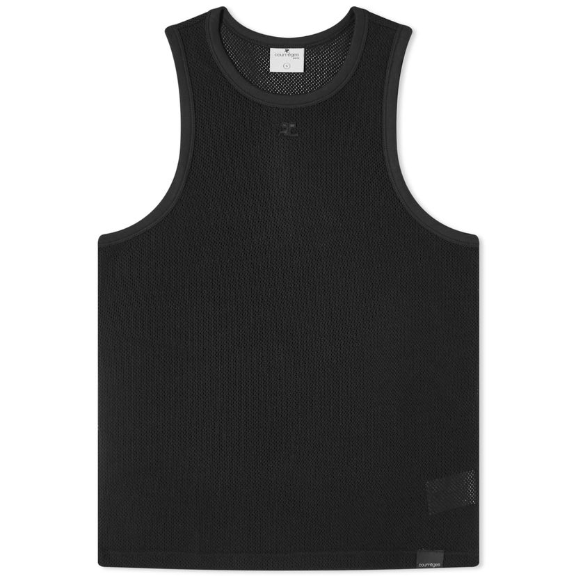 Majica bez rukava Courrèges Sports Mesh Tank Top Crna | 124JDE069JS0069-9999