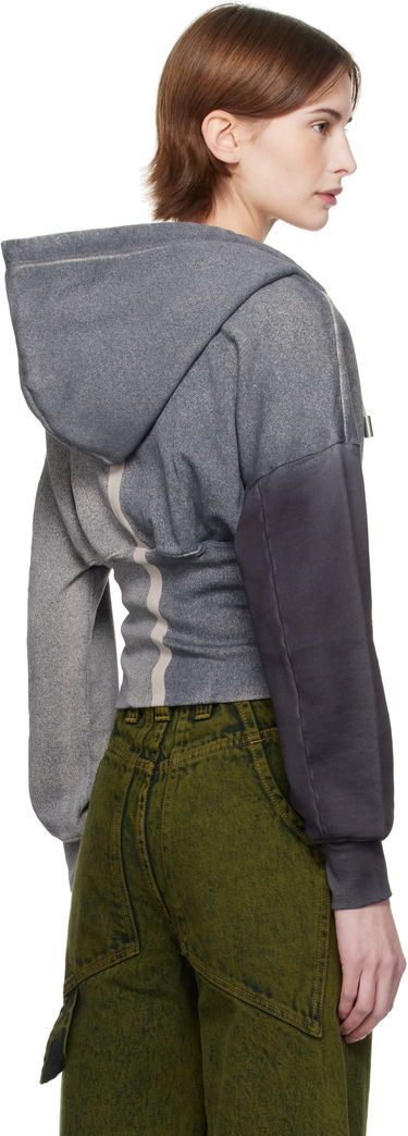 Dukserice Eckhaus Latta Eckhaus Latta Snatched Zip-Up Hoodie Siva | 4000-EL-PS25-S -, 2