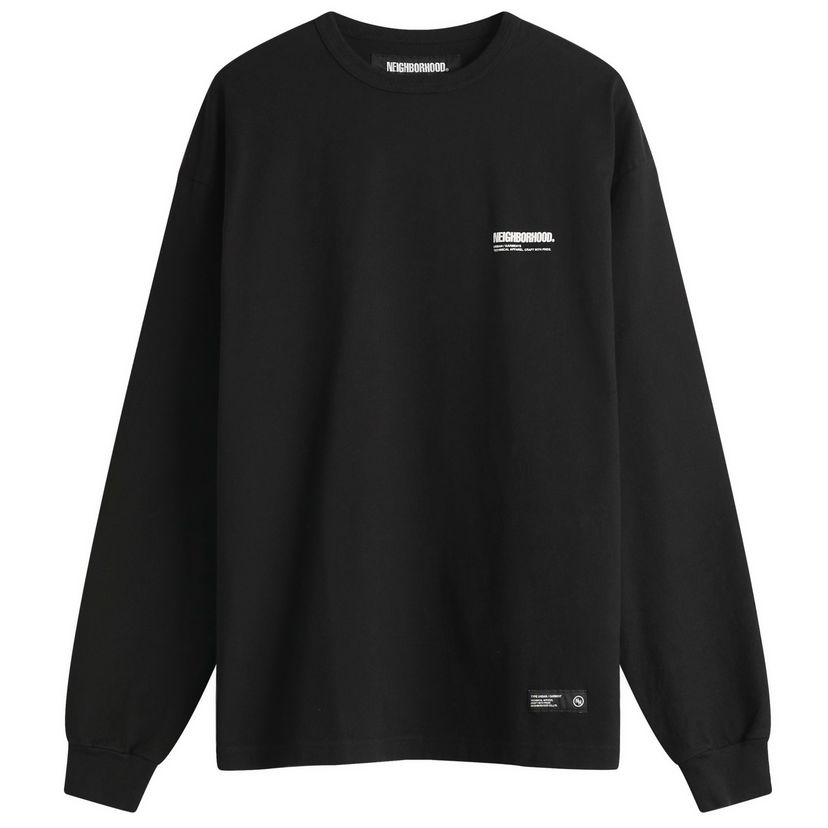 Džemper Neighborhood Neighborhood Classic Logo Longsleeve T-Shirt, Size Large Crna | 251FPNH-CSM03-BLK