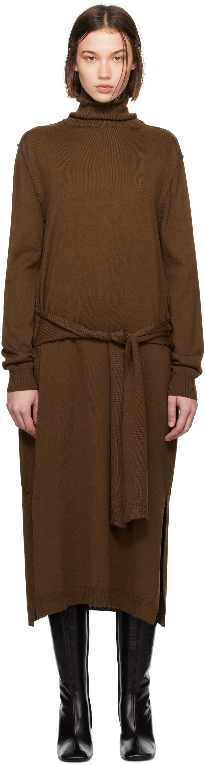 Haljina LEMAIRE Midi Knit Dress Smeđa | DR1082 LK087