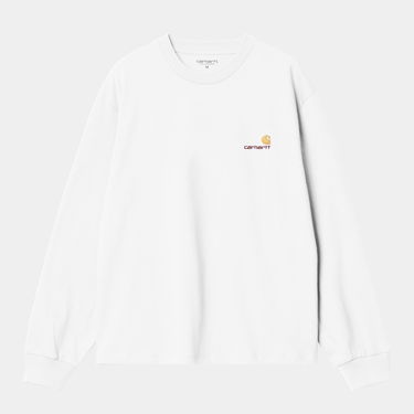 Majica kratkih rukava Carhartt WIP Long Sleeve American Script T-Shirt Bijela | I035466_5, 3