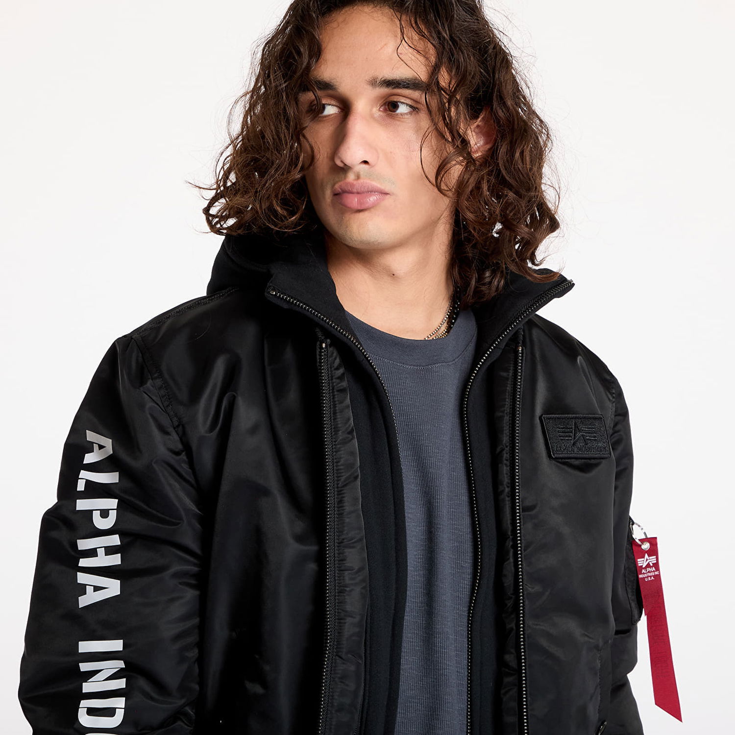 Bomber jakna Alpha Industries MA-1 D-Tec SE Black/ Reflective Crna | 133104-285, 1