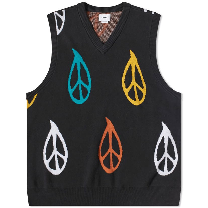 Džemper OBEY Obey Peaced Sweater Vest Crna | 151000059BKM