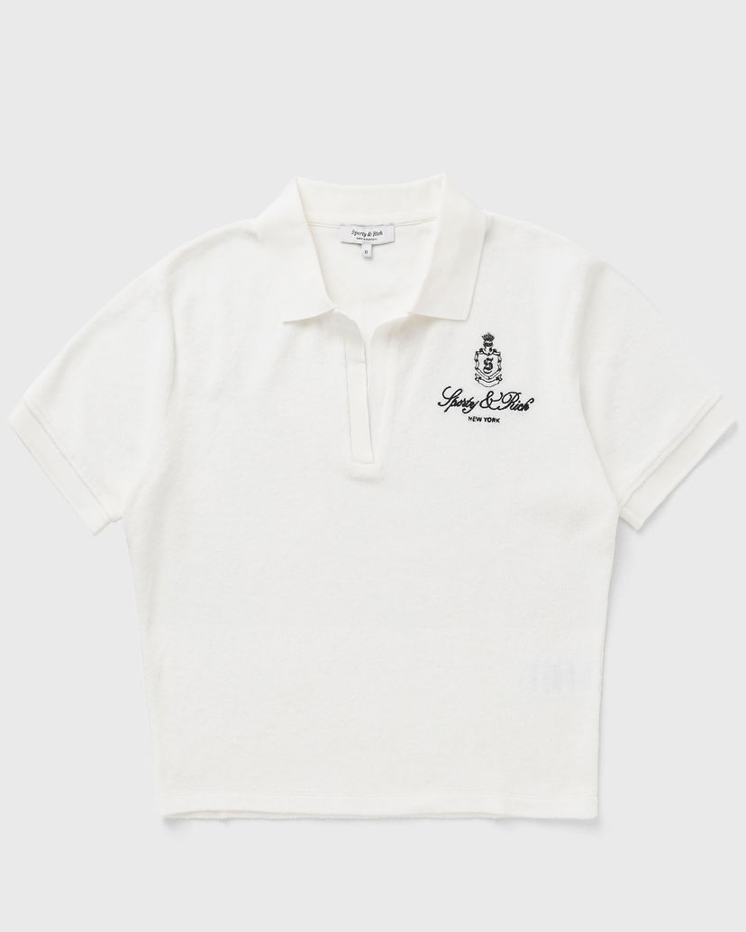 Polo majica Sporty & Rich Sporty & Rich Women's Vendome Terry Polo Shirt Bijela | TO001602231WH01