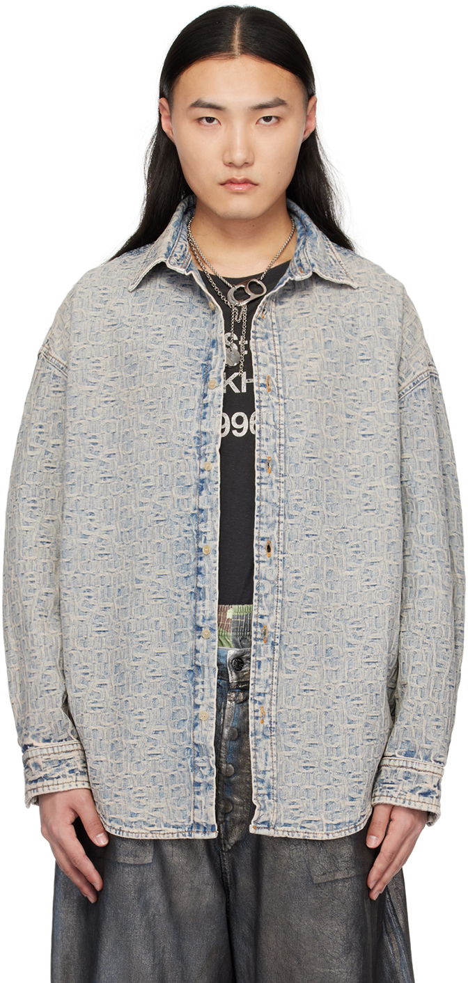 Košulja Acne Studios Monogram Denim Shirt Plava | BB0562-