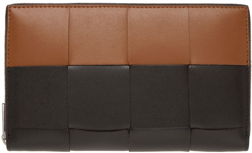 Novčanik Bottega Veneta Brown & Tan Cassette Zip Around Wallet Smeđa | 748054V4HD3