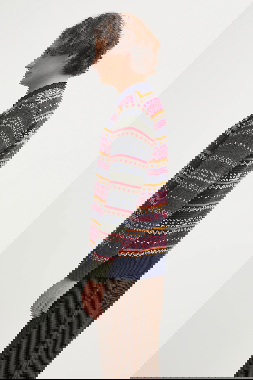 Džemper Barbour Barbour Patchwork Fair Isle Crew Neck Sweater Višebojno | MKN1651NY31, 1